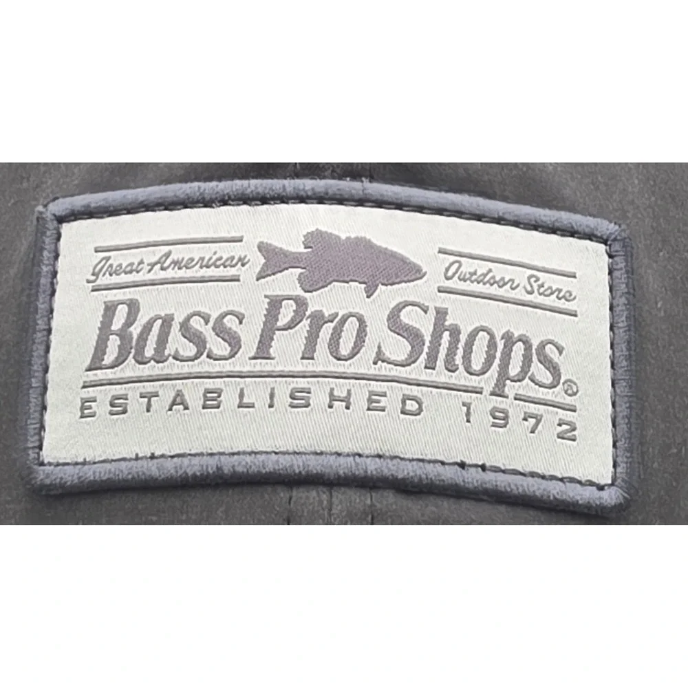 Bass Pro Shops Trucker Hat Black Mesh Snapback Fishing Cap NWT